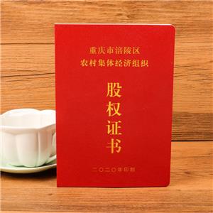 重慶股權(quán)證廠家